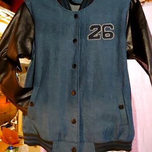 Cute denim style bomber